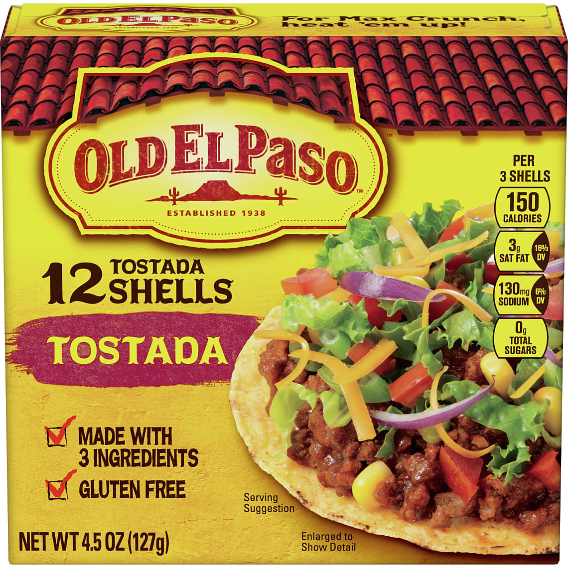 Old El Paso Tostada Shells, Gluten Free 12 Ct 4 oz